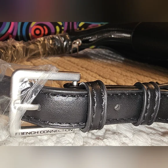 French Connection Charm Smooth Ring Closure Hobo Handbag - Picture 8 of 13